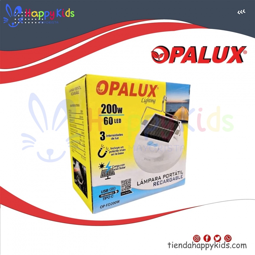 LÁMPARA PORTÁTIL RECARGABLE 200W