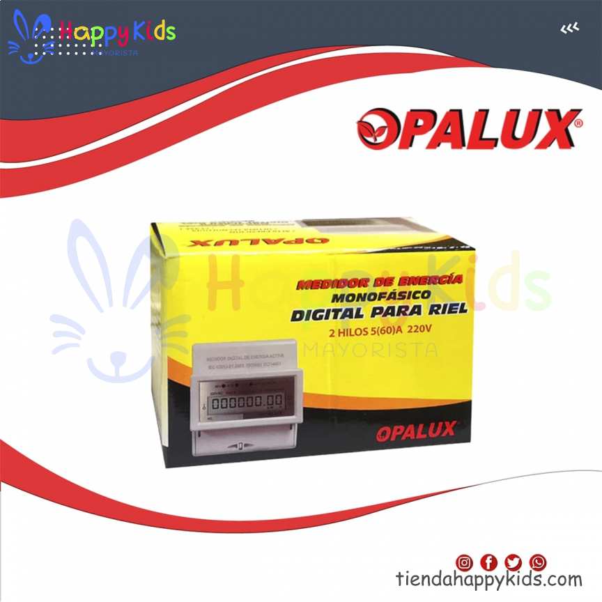 Medidor de Energía Monofásico Digital 220V OP-MD60 OPALUX